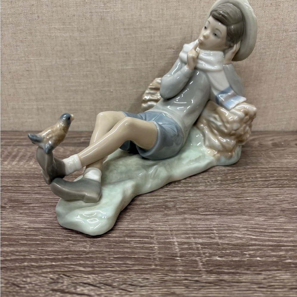 Lladro Shepherd with Bird